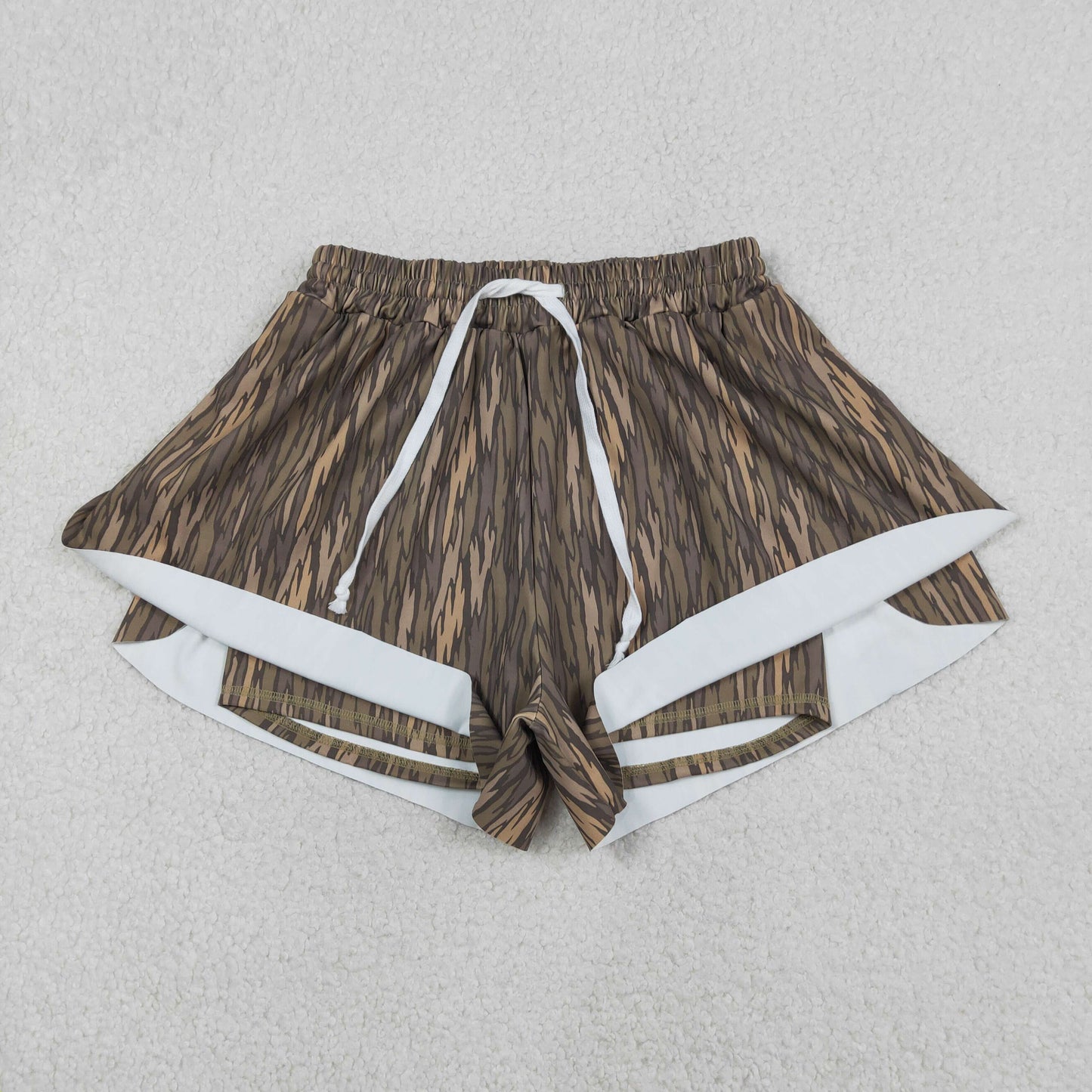 Adult Women Southern Olive Camo Yoga Active Shorts Bottoms
