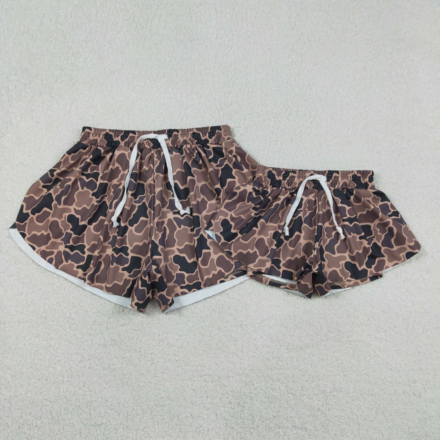 Mama and Me Southern Camo Yoga Active Ruffle Shorts Bottoms