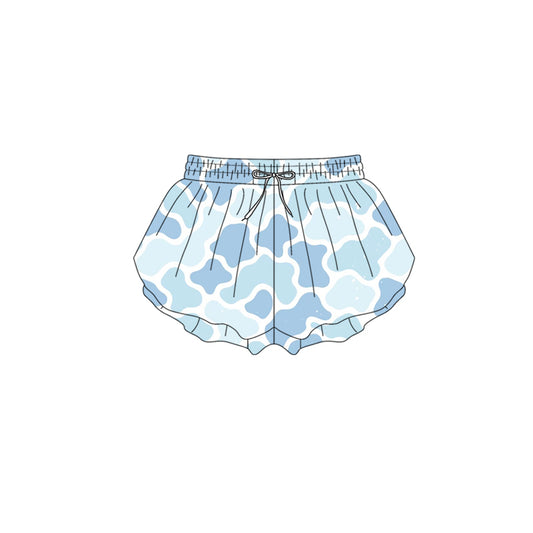 Baby Girls Southern Light Blue Camo Yoga Active Ruffle Shorts Bottom Preorder