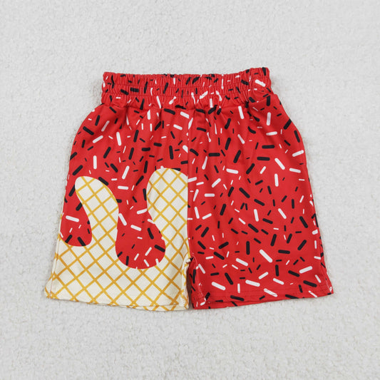 Baby Boys Red Sprinkle Drip Team Shorts Bottom