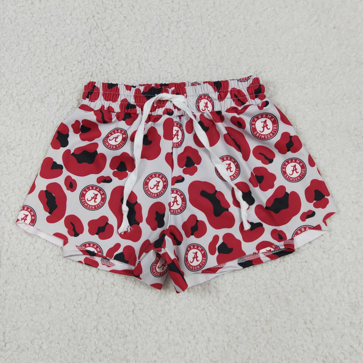 Baby Girls Red Leopard A Team Yoga Active Butterfly Shorts Bottom