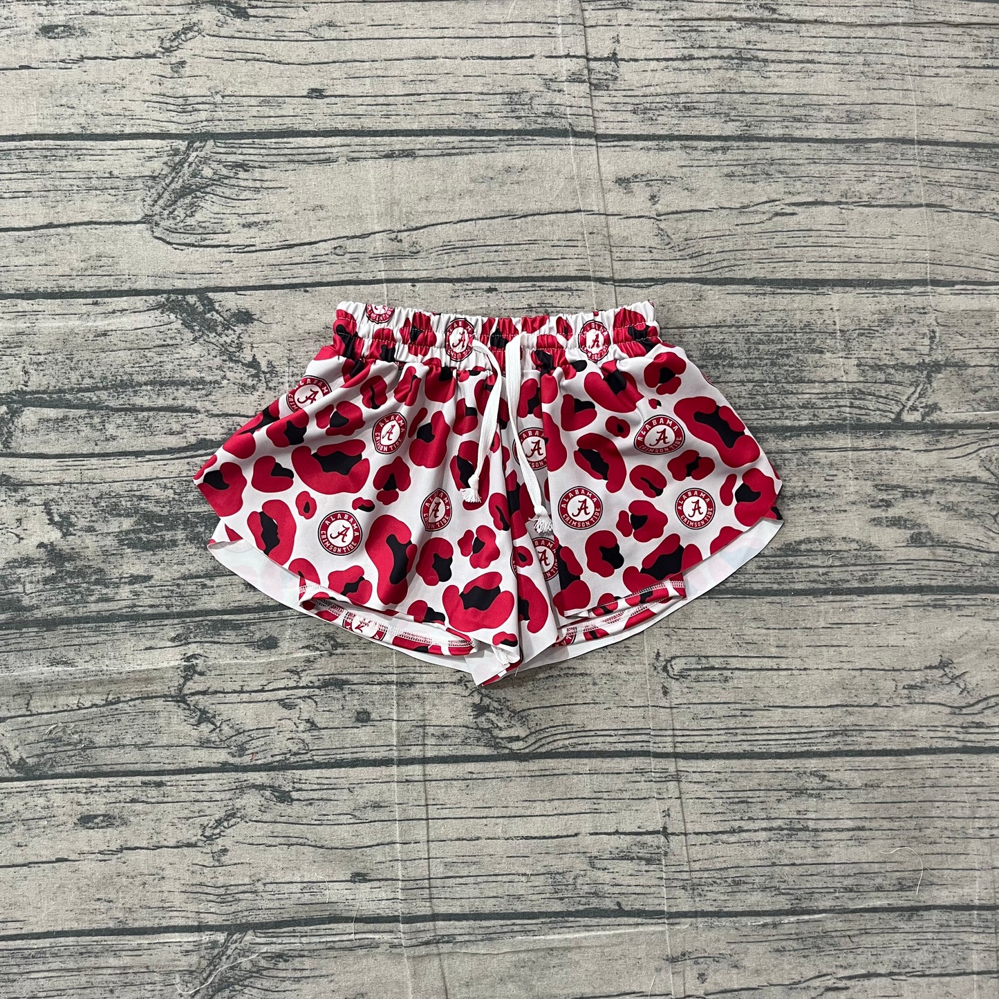 Baby Girls Red Leopard A Team Yoga Active Butterfly Shorts Bottom