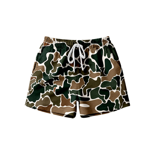 Adult Women Southern Dark Brown Camo Pockets Shorts Bottom Preorder