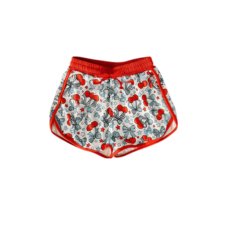 Adult Women Stars Bows Cherry 4th of July Pockets Shorts Bottom Preorder