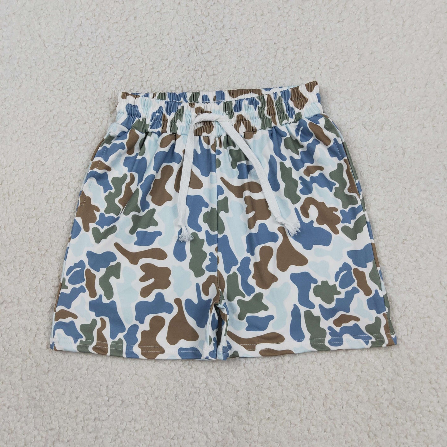 Baby Boys Southern Brown Blue Camo Pockets Shorts Bottom
