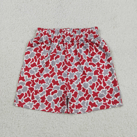 USA Shop Baby Boys Red Grey Camo Pockets Shorts Bottom