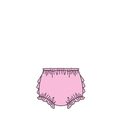 Baby Girls Rose Red Ruffle Bummies Bottoms Preorder