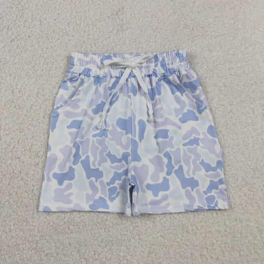 Baby Boys Southern Light Blue Camo Pockets Shorts Bottom