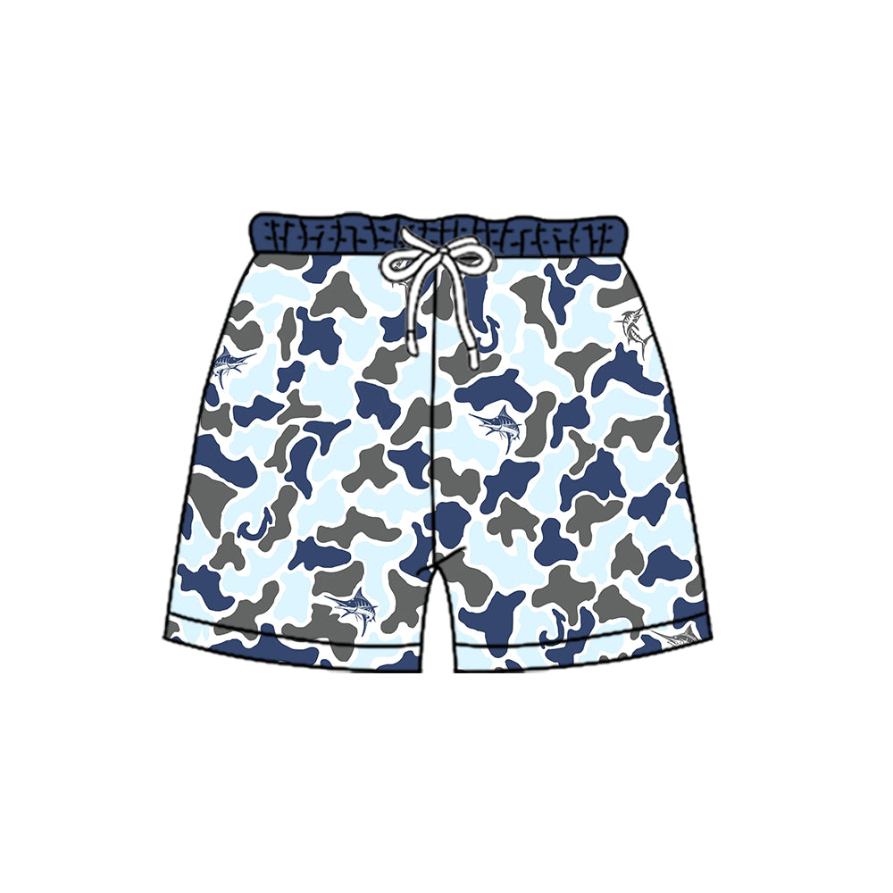 Baby Boys Southern Camo Sharks Hunting Shorts Bottom Preorder