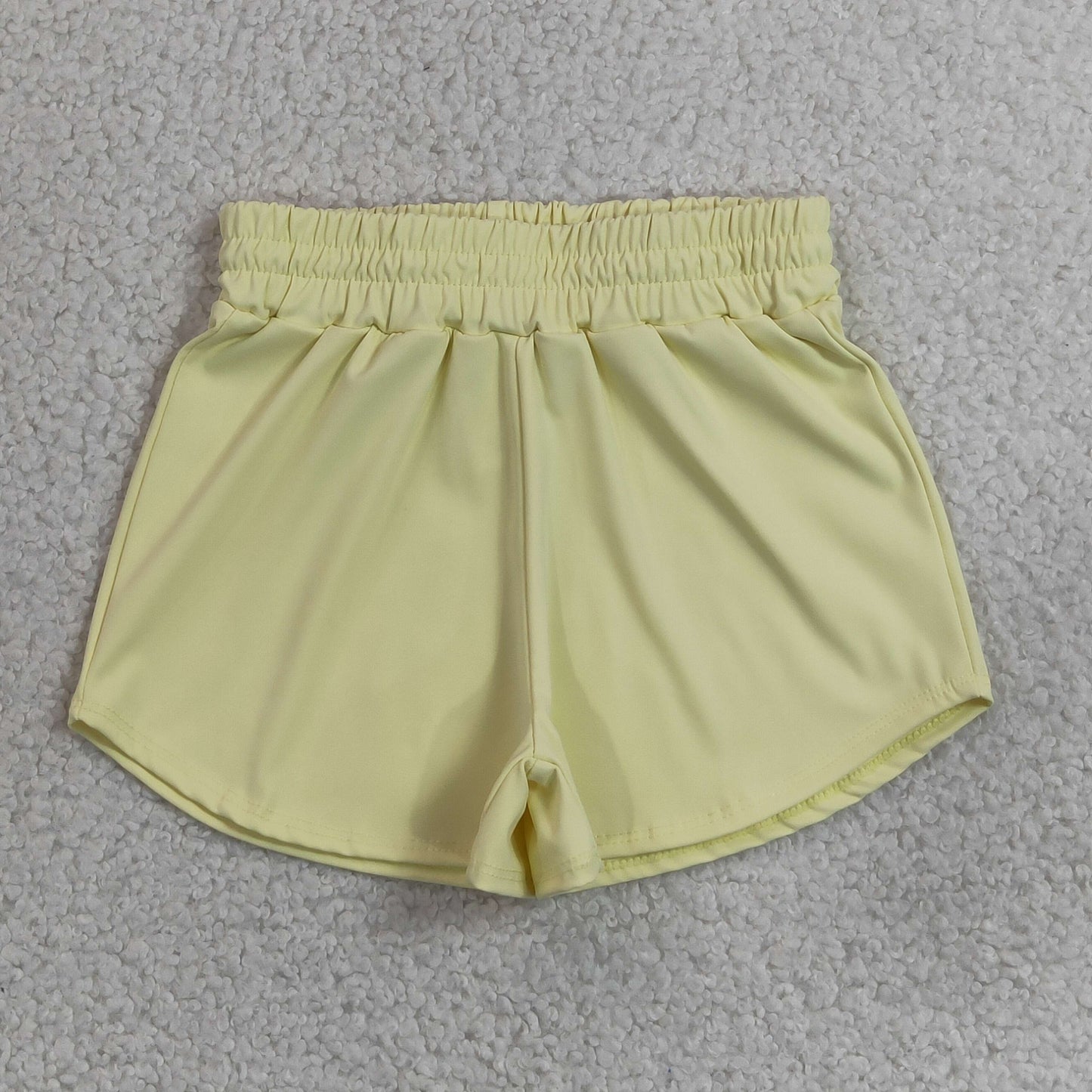 Baby Girls Light Yellow Yoga Active Sport Shorts Bottom