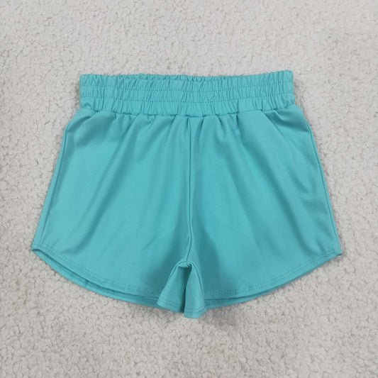 Baby Girls Blue Aqua Yoga Active Sport Shorts Bottom