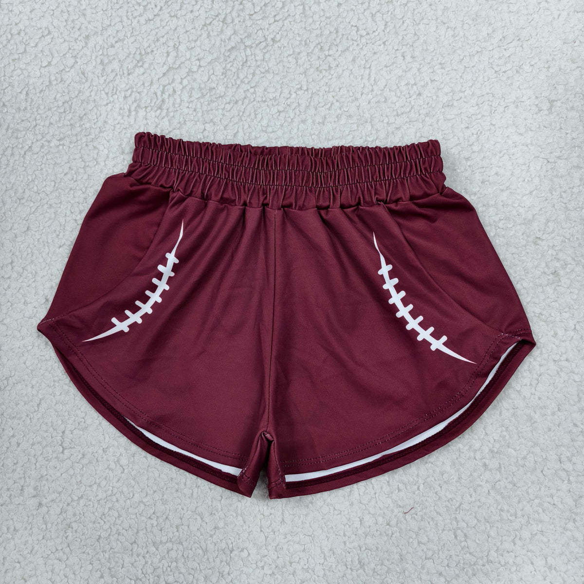 Baby Girls Maroon Baseball Yoga Active Team Sport Shorts Bottom