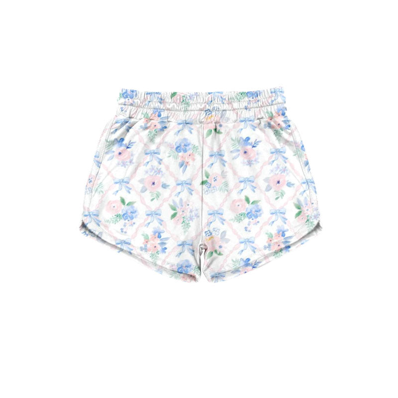 Baby Girls Colorful Flowers Bows Checked Shorts Bottom Preorder