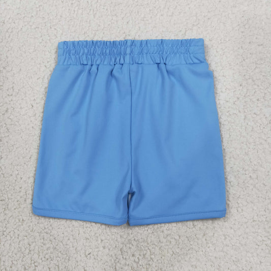 Baby Girls Blue Stripe Yoga Active Shorts Bottom