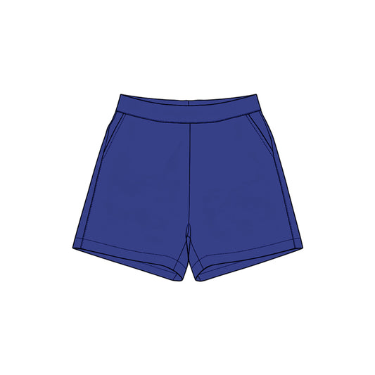 Preorder moq 5 Baby Girls Navy Yoga Active Pockets Short Bottoms