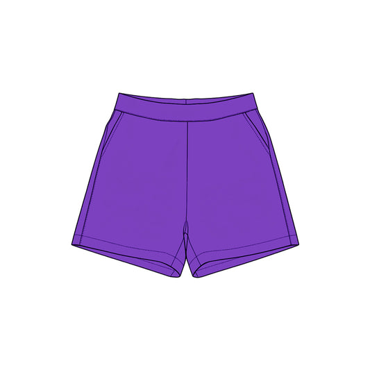 Preorder moq 5 Baby Girls Lavender Yoga Active Pockets Short Bottoms