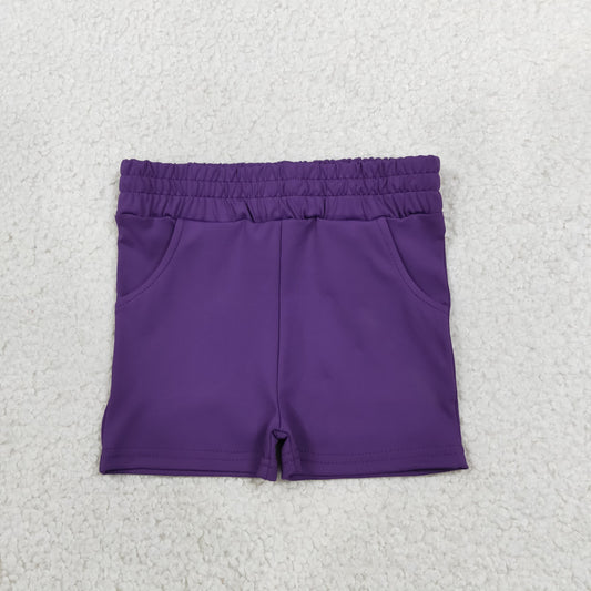 Baby Girls Purple Yoga Active Pockets Short Bottoms