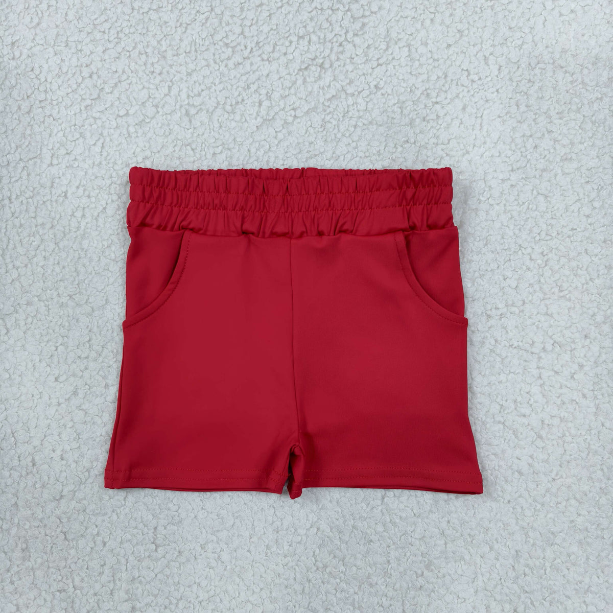 Baby Girls Red Yoga Active Pockets Short Bottoms