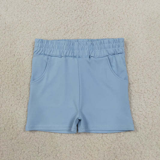 Baby Girls Light Blue Yoga Active Pockets Short Bottoms