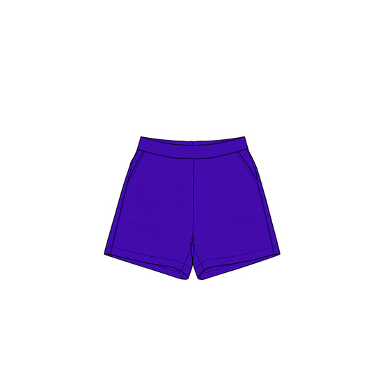 Preorder moq 5 Baby Girls Purple Yoga Active Pockets Short Bottoms