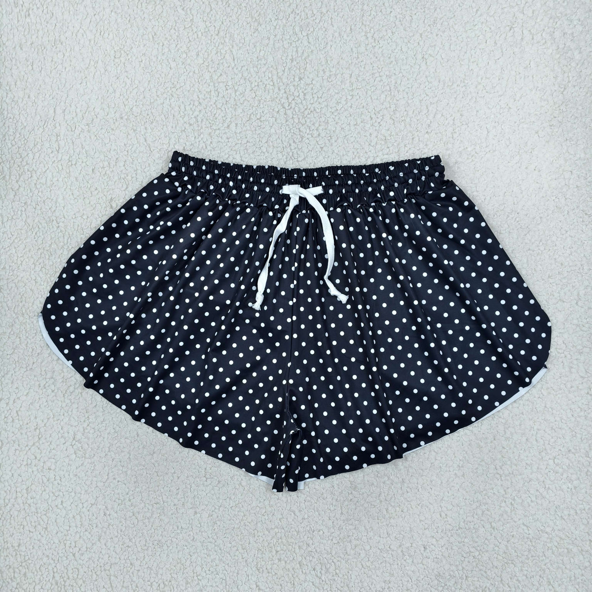 Adult Women Black Polka Dots Yoga Active Butterfly Shorts Bottom
