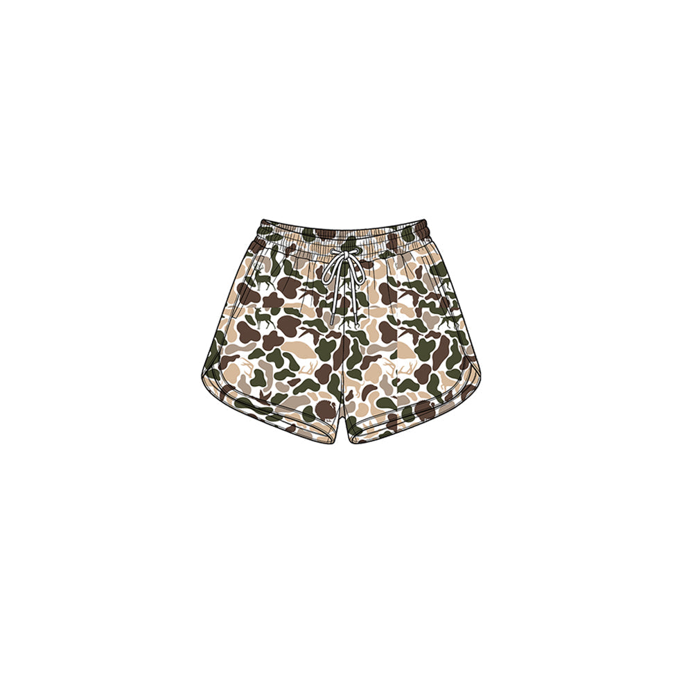 Preorder moq 5 Baby Girls Deer Dogs Ducks Camo Yoga Active Pockets Shorts Bottom