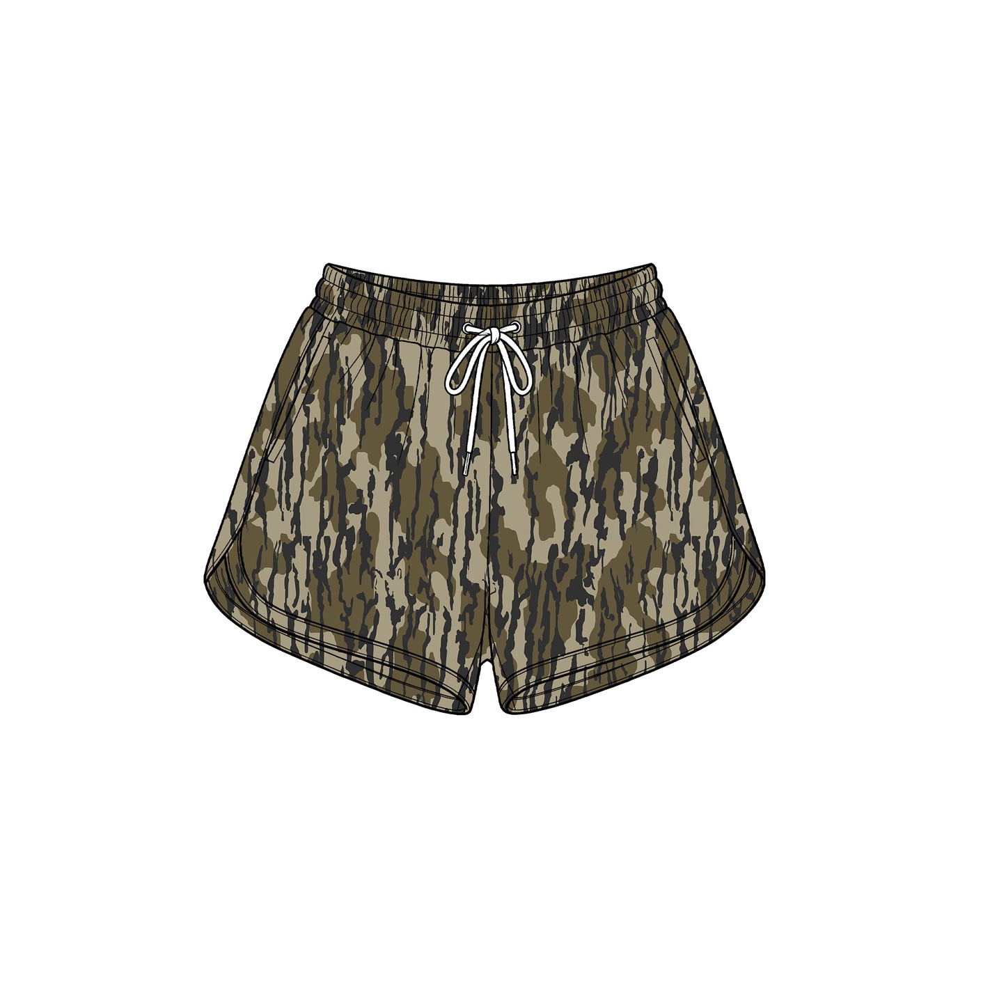 Preorder moq 5 Adult Women Wood Camo Yoga Active Pockets Shorts Bottom
