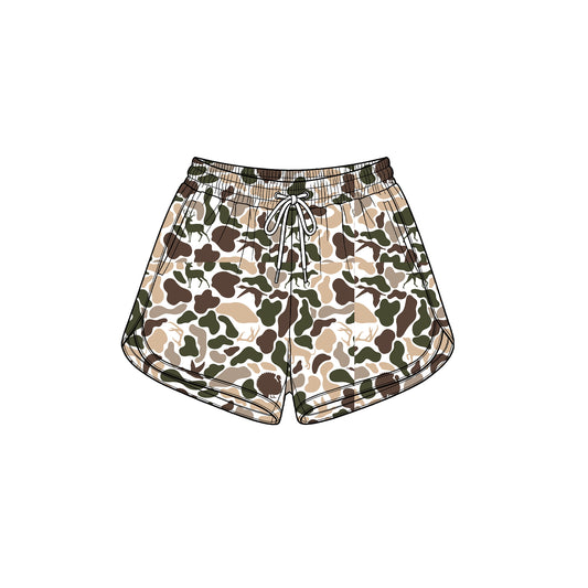 Preorder moq 5 Adult Women Deer Dogs Ducks Camo Yoga Active Pockets Shorts Bottom