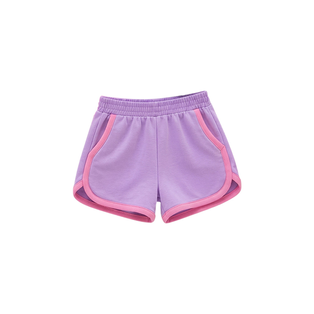 Preorder moq 5 Baby Girls Purple Pink Pockets Shorts Bottom