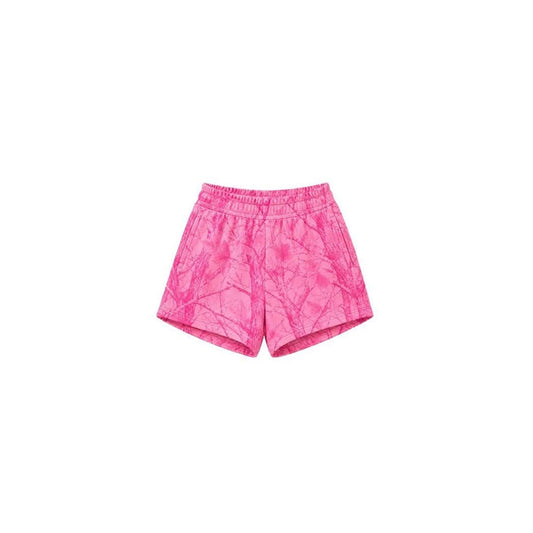 Preorder moq 5 Baby Girls Pink Leaves Camo Pockets Short Bottom