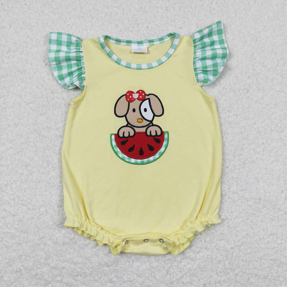 Baby Girls Dog Watermelon Sibling Boys Rompers Shorts Clothes Sets