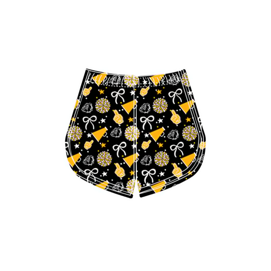 Preorder (moq 5)Baby Girls Black Sprinkles Bulldog Shorts Bottom
