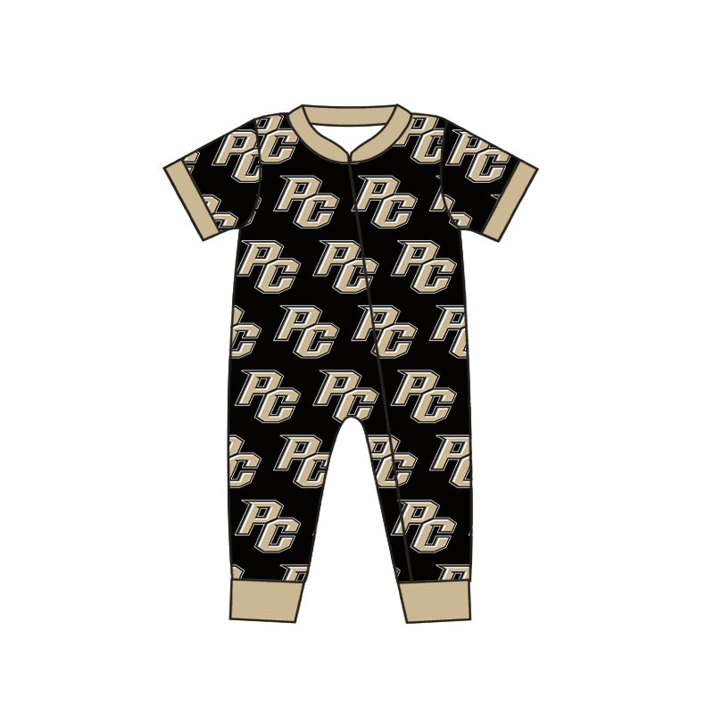 Baby Infant Boys Pell city Team Long Sleeve Zip Rompers preorder(moq 5)