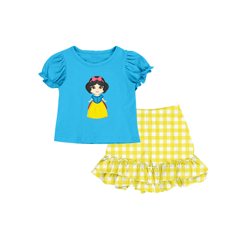 Baby Girls Princess Tee 6 Shirt Ruffle Shorts Clothes Sets preorder(moq 5)