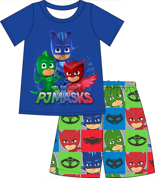 Baby Boys PJ Cartoon Shirt Shorts Summer Clothes Sets preorder (moq 5)