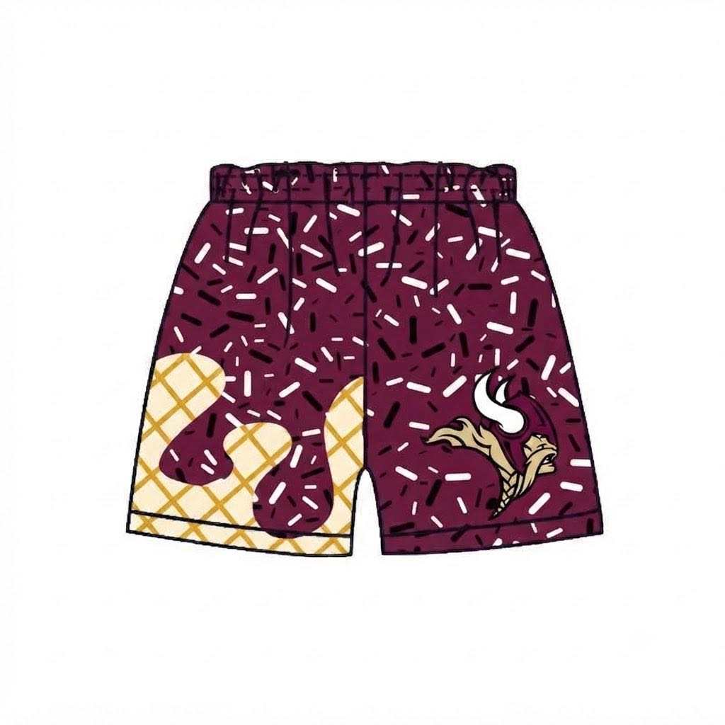 Preorder (moq 5)Baby Boys vikings Sprinkles Shorts Bottom