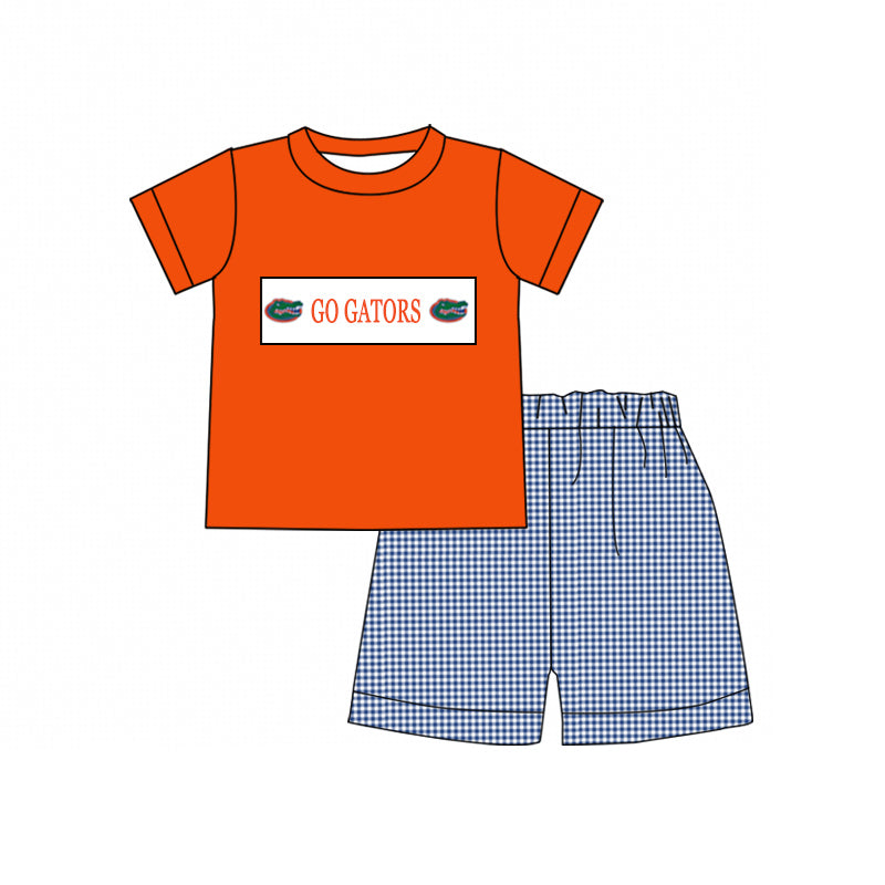 Baby Boys Gators Crocodile Team Tops Shorts Clothes Sets preorder (moq 5)