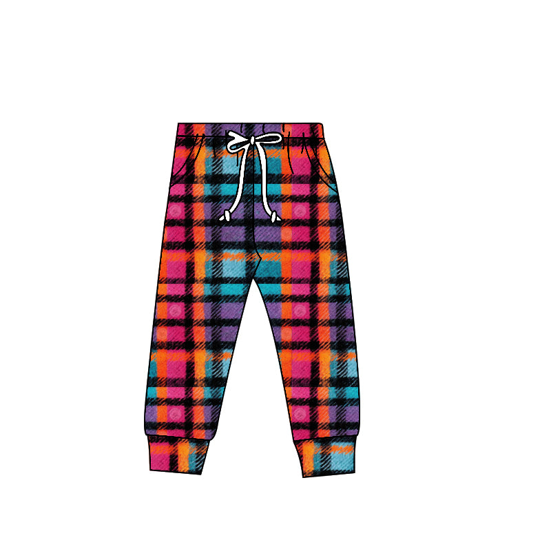 Preorder(moq 5) Baby Kids Halloween Checkered Jogger Pants