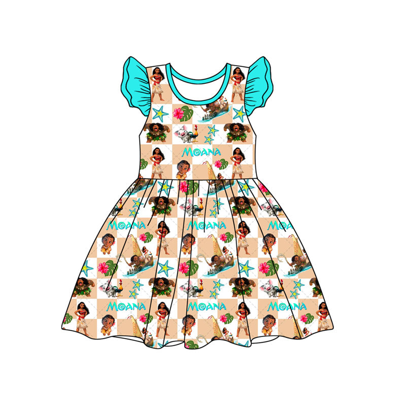 Preorder (moq 5)Baby Girls Island Princess Pearl Knee Length Dresses
