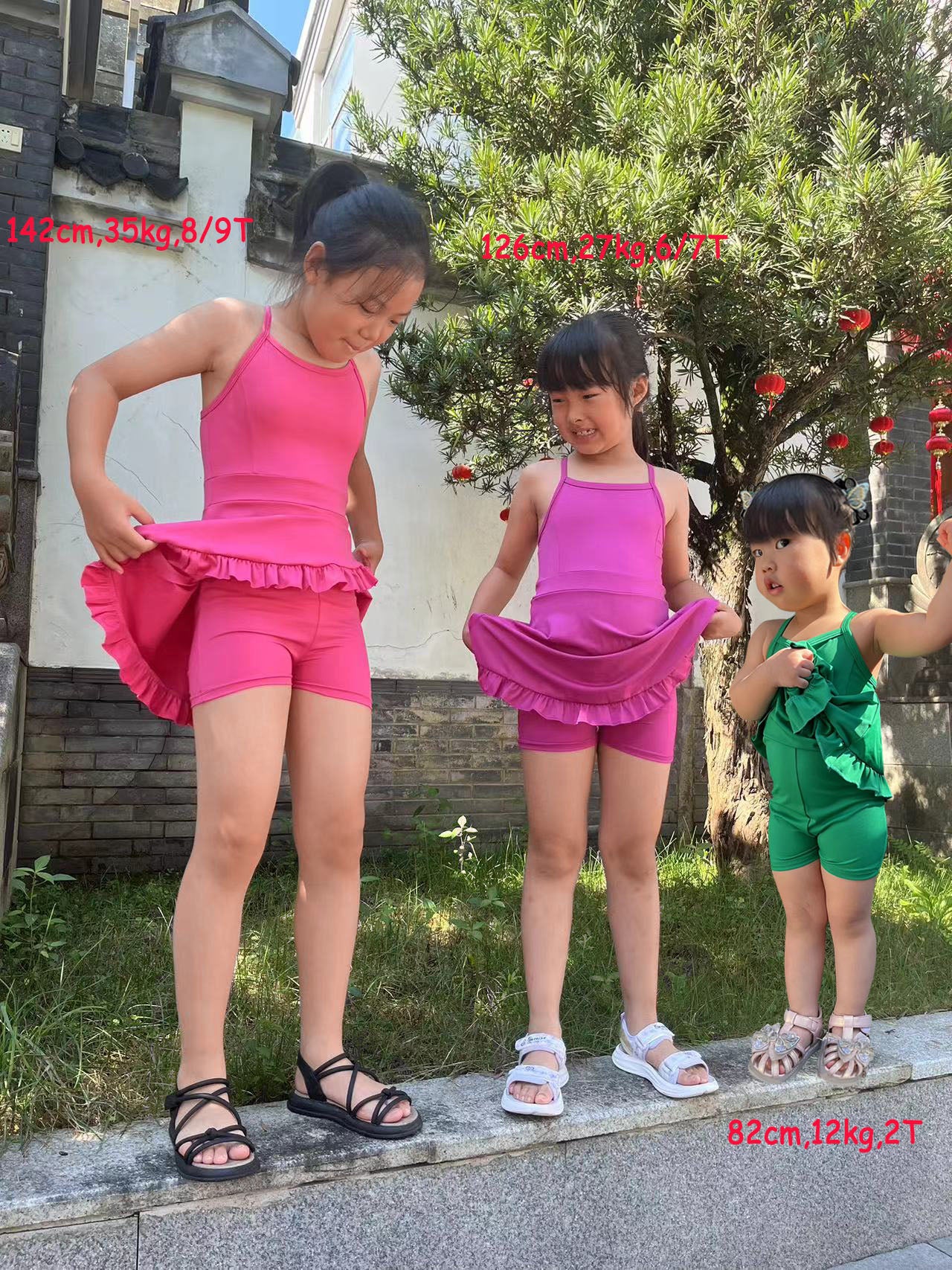 Baby Girls Knit Knee Length Active Wear Athletic Dresses