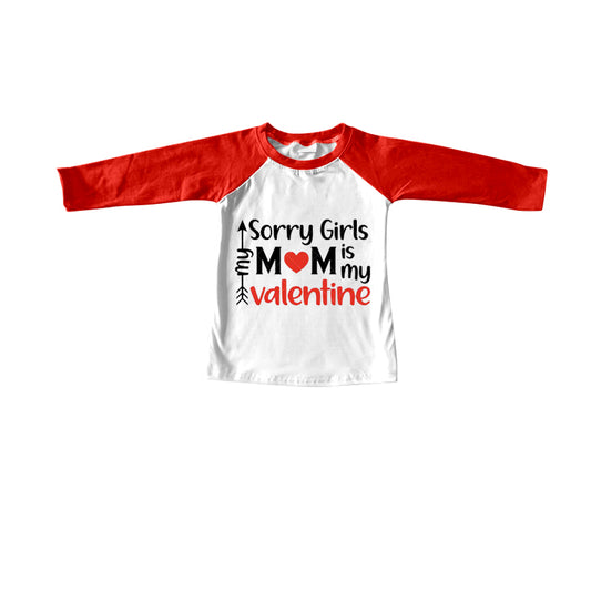 Baby Boys Mom is my Valentines Long Sleeve Tops preorder(moq 5)