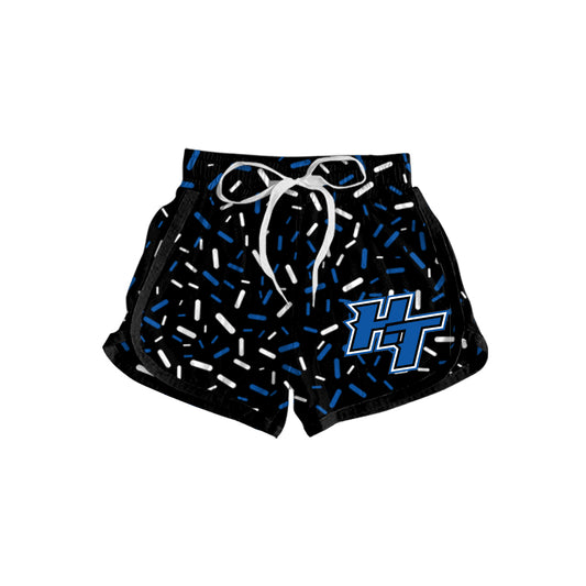 Preorder(moq 5) Baby Girls Black HT Sprinkles Team Sports Shorts
