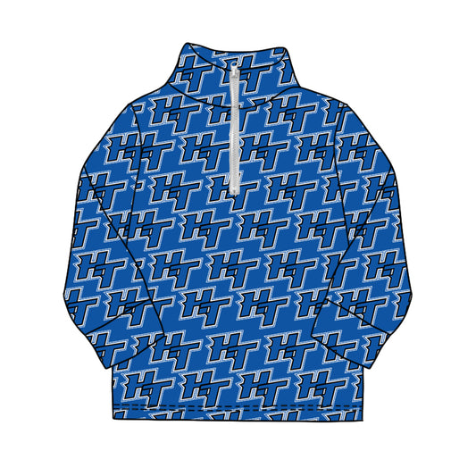 Preorder (moq 8)Baby Boys Hopewell Titans  Zipper Long Sleeve Tops