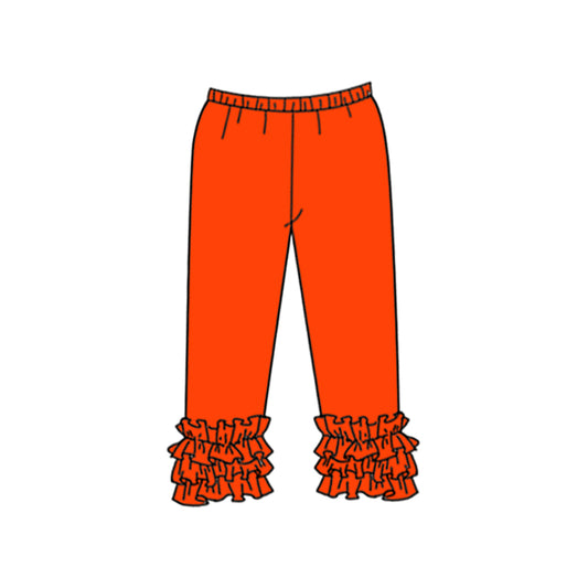 Baby Girls Orange Icing Ruffle Legging Pants split order preorder Oct 30th