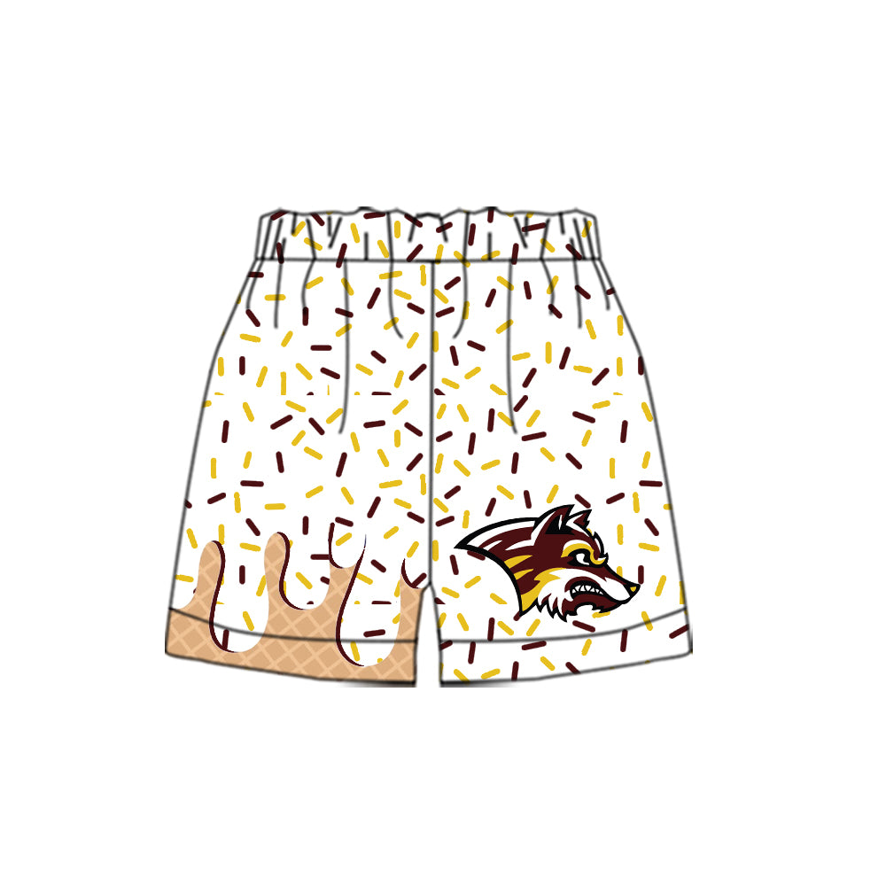 Preorder(moq 5) Baby Boys Drip Wolf Team Shorts Bottoms