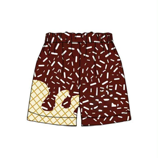 Preorder(moq 5) Baby Boys Dark Maroon White Sprinkles Team Sports Shorts