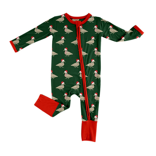 Baby Infant Boys Christmas Ducks Zip Rompers preorder(moq 5)