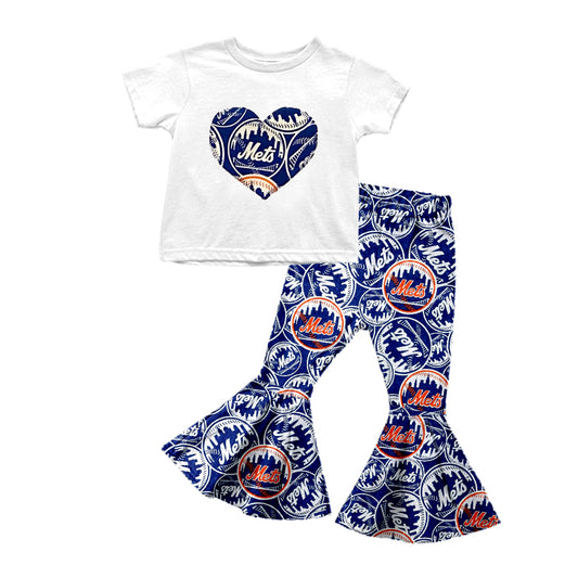 Baby Girls Baseball Team 5 Shirt Bell Pants Clothes Sets preorder(moq 5)