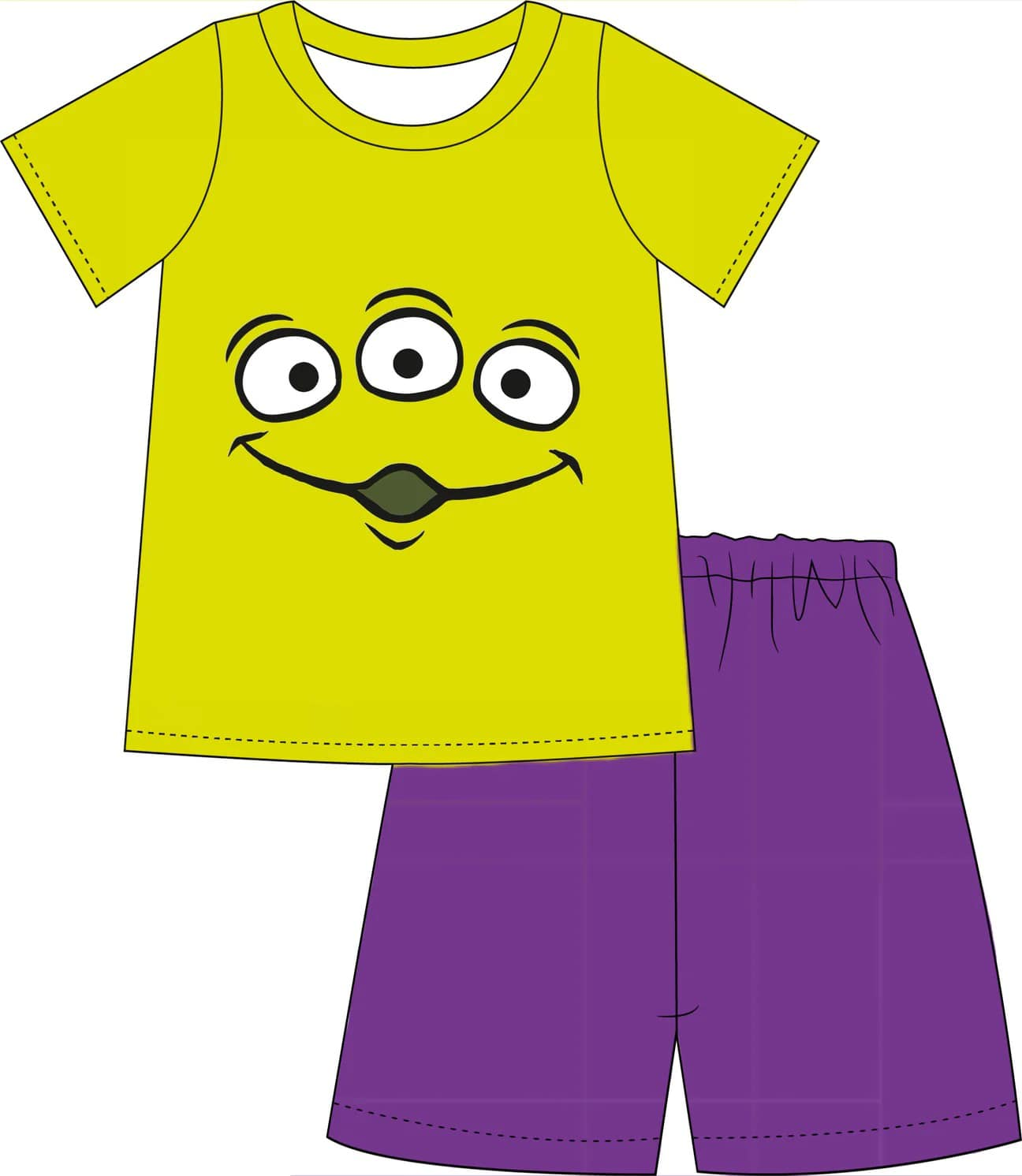 Baby Boys Eyes Monster Shirt Shorts Summer Clothes Sets preorder (moq 5)