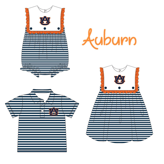 Custom moq 5 Football Item Auburn Sibling Clothes
